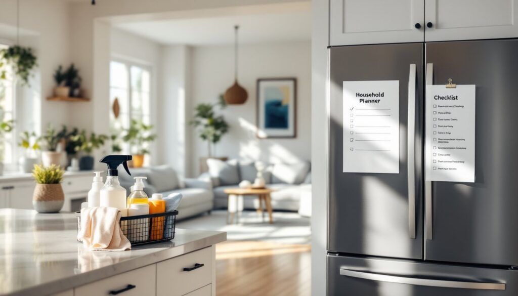 household cleaning planner